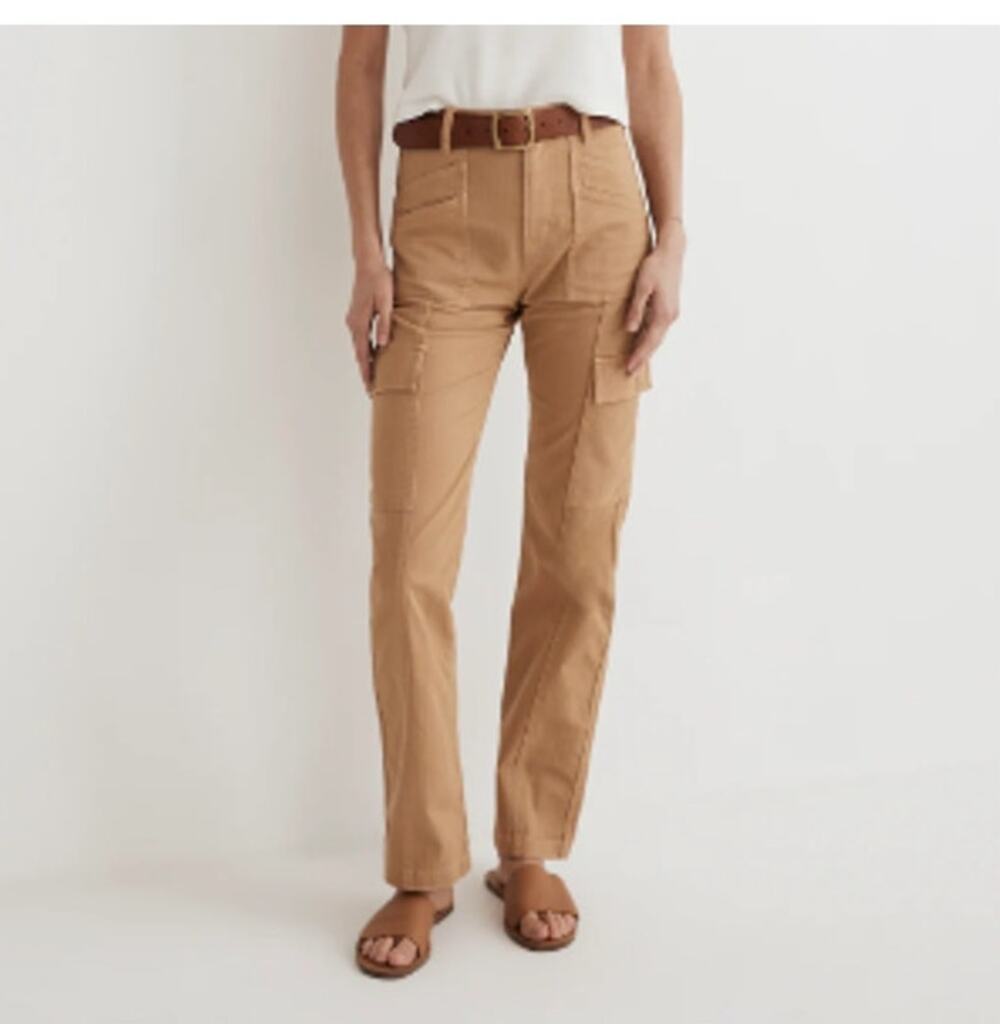 Madewell Neutral Tan Garment-Dyed '90s Straight Cargo Pant Size 24/00
